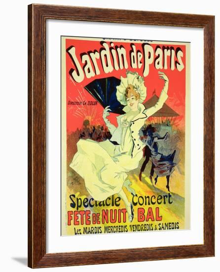 Reproduction of a Poster Advertising the "Jardin De Paris" on the Chanps Elysees, 1890-Jules Chéret-Framed Giclee Print