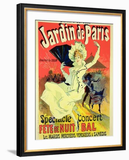 Reproduction of a Poster Advertising the "Jardin De Paris" on the Chanps Elysees, 1890-Jules Chéret-Framed Giclee Print