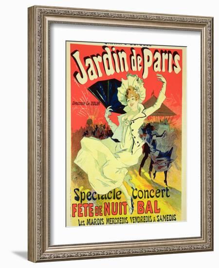 Reproduction of a Poster Advertising the "Jardin De Paris" on the Chanps Elysees, 1890-Jules Chéret-Framed Giclee Print