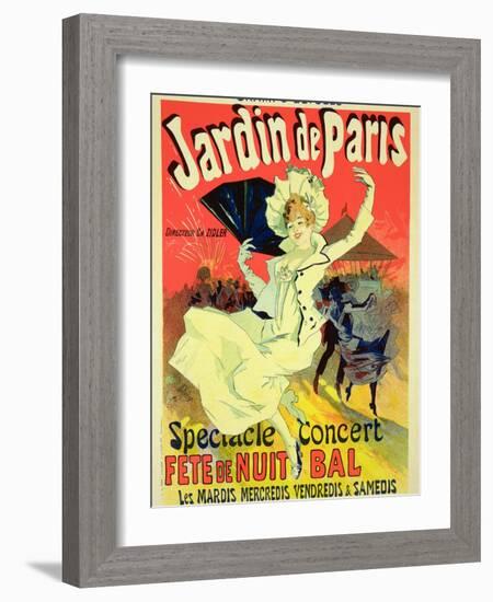 Reproduction of a Poster Advertising the "Jardin De Paris" on the Chanps Elysees, 1890-Jules Chéret-Framed Giclee Print