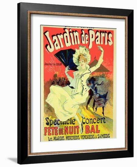 Reproduction of a Poster Advertising the "Jardin De Paris" on the Chanps Elysees, 1890-Jules Chéret-Framed Giclee Print