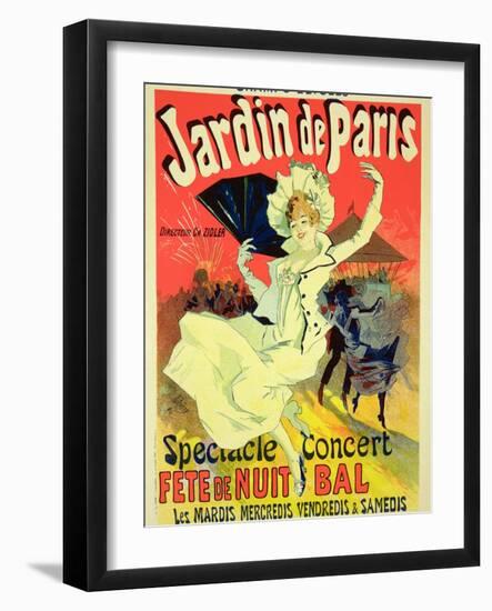 Reproduction of a Poster Advertising the "Jardin De Paris" on the Chanps Elysees, 1890-Jules Chéret-Framed Giclee Print