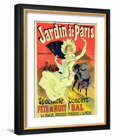 Reproduction of a Poster Advertising the "Jardin De Paris" on the Chanps Elysees, 1890-Jules Chéret-Framed Giclee Print