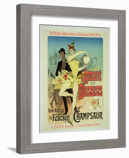 Reproduction of a Poster Advertising "The Lover of Dancers"-Jules Chéret-Framed Giclee Print