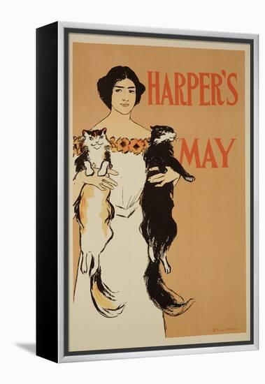 Reproduction of a Poster Advertising the May Issue of "Harper's Magazine," 1897-Edward Penfield-Framed Premier Image Canvas