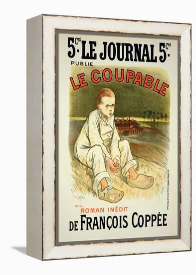 Reproduction of a Poster Advertising the Novel "Le Coupable", by Francois Coppee-Théophile Alexandre Steinlen-Framed Premier Image Canvas