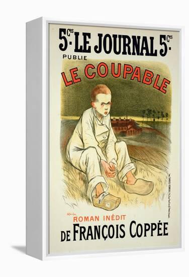 Reproduction of a Poster Advertising the Novel "Le Coupable", by Francois Coppee-Théophile Alexandre Steinlen-Framed Premier Image Canvas