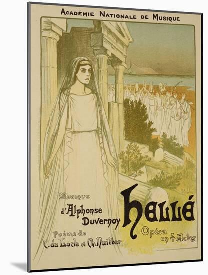 Reproduction of a Poster Advertising the Opera "Helle"-Théophile Alexandre Steinlen-Mounted Giclee Print