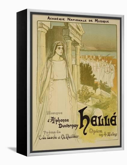 Reproduction of a Poster Advertising the Opera "Helle"-Théophile Alexandre Steinlen-Framed Premier Image Canvas