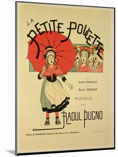 Reproduction of a Poster Advertising the Operetta "La Petite Poucette," 1891-Louis Maurice Boutet De Monvel-Mounted Giclee Print