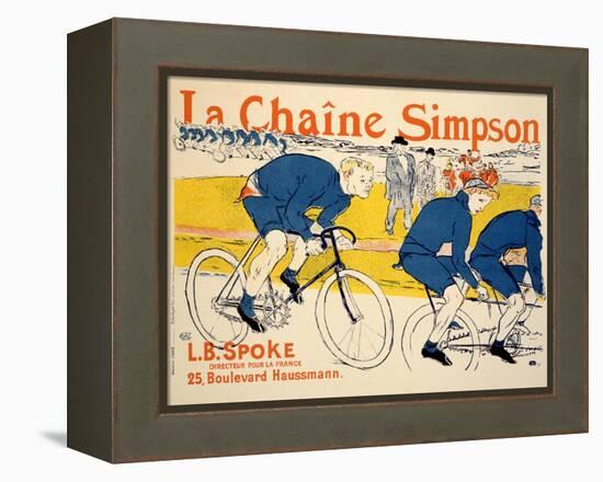 Reproduction of a Poster Advertising 'The Simpson Chain', Paris, 1896-Henri de Toulouse-Lautrec-Framed Premier Image Canvas