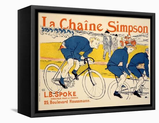 Reproduction of a Poster Advertising 'The Simpson Chain', Paris, 1896-Henri de Toulouse-Lautrec-Framed Premier Image Canvas