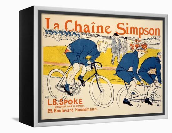 Reproduction of a Poster Advertising 'The Simpson Chain', Paris, 1896-Henri de Toulouse-Lautrec-Framed Premier Image Canvas