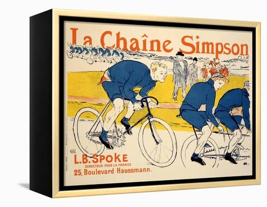 Reproduction of a Poster Advertising 'The Simpson Chain', Paris, 1896-Henri de Toulouse-Lautrec-Framed Premier Image Canvas