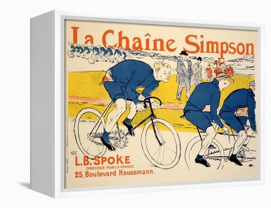 Reproduction of a Poster Advertising 'The Simpson Chain', Paris, 1896-Henri de Toulouse-Lautrec-Framed Premier Image Canvas