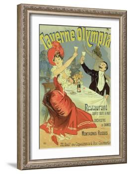 Reproduction of a Poster Advertising the "Taverne Olympia," Paris, 1899-Jules Chéret-Framed Giclee Print