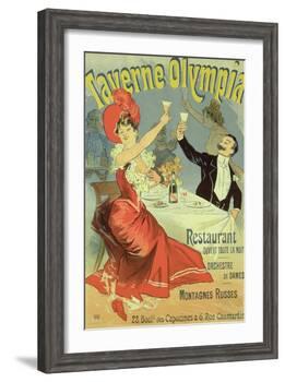Reproduction of a Poster Advertising the "Taverne Olympia," Paris, 1899-Jules Chéret-Framed Giclee Print