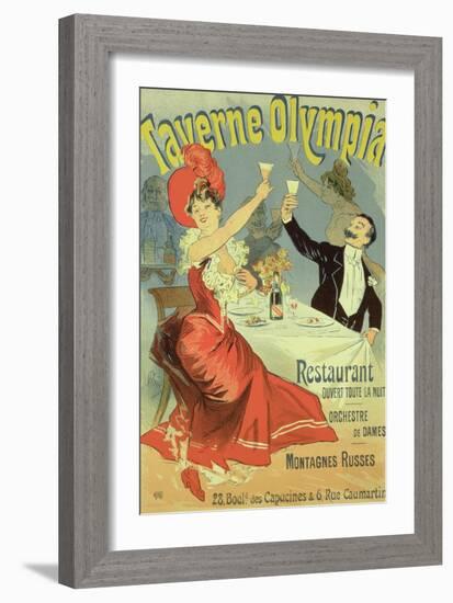 Reproduction of a Poster Advertising the "Taverne Olympia," Paris, 1899-Jules Chéret-Framed Giclee Print