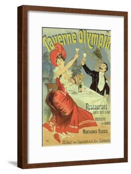 Reproduction of a Poster Advertising the "Taverne Olympia," Paris, 1899-Jules Chéret-Framed Giclee Print