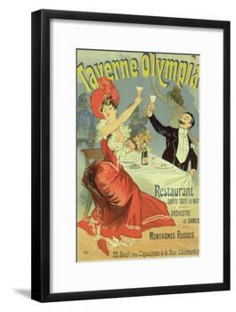 Reproduction of a Poster Advertising the "Taverne Olympia," Paris, 1899-Jules Chéret-Framed Giclee Print