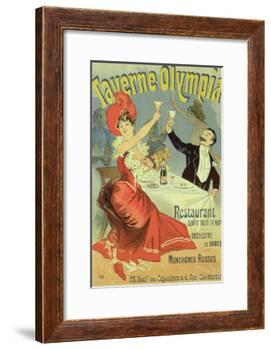 Reproduction of a Poster Advertising the "Taverne Olympia," Paris, 1899-Jules Chéret-Framed Giclee Print