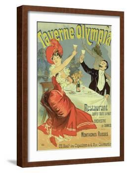 Reproduction of a Poster Advertising the "Taverne Olympia," Paris, 1899-Jules Chéret-Framed Giclee Print