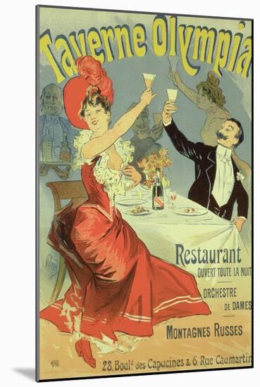 Reproduction of a Poster Advertising the "Taverne Olympia," Paris, 1899-Jules Chéret-Mounted Giclee Print
