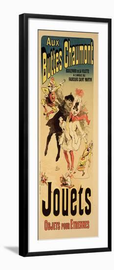 Reproduction of a Poster Advertising the Toyshop "Aux Buttes Chaumont"-Jules Chéret-Framed Giclee Print