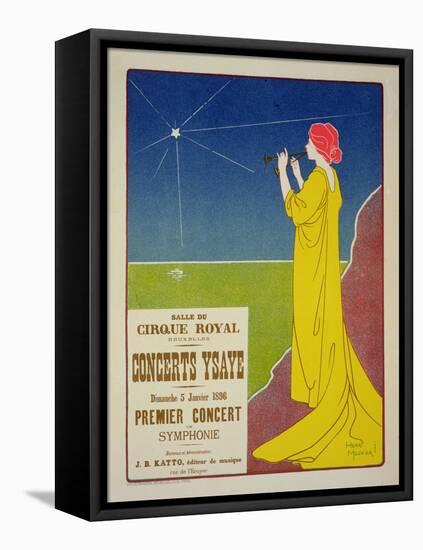 Reproduction of a Poster Advertising the "Ysaye Concerts," Salle Du Cirque Royal, Brussels, 1895-Henri Georges Jean Isidore Meunier-Framed Premier Image Canvas