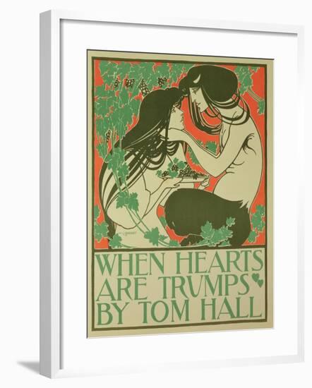 Reproduction of a Poster Advertising "When Hearts are Trumps" by Tom Hall-William Bradley-Framed Giclee Print