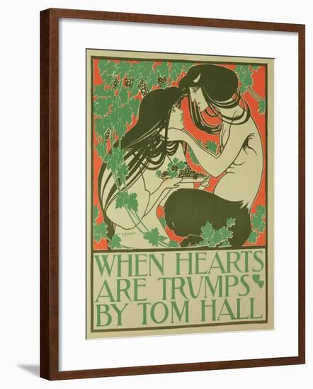 Reproduction of a Poster Advertising "When Hearts are Trumps" by Tom Hall-William Bradley-Framed Giclee Print