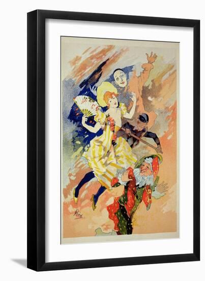 Reproduction of a Poster for a Pantomime, 1891-Jules Chéret-Framed Giclee Print