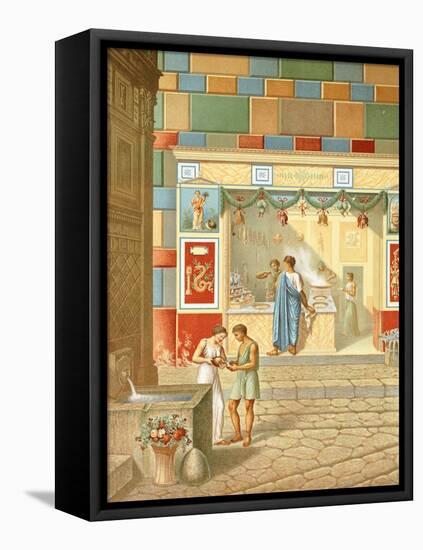 Reproduction of a Shop Near the Fountain of Mercury-Fausto and Felice Niccolini-Framed Premier Image Canvas