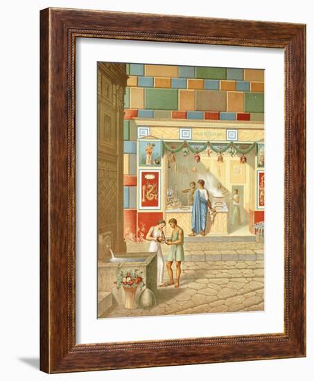 Reproduction of a Shop Near the Fountain of Mercury-Fausto and Felice Niccolini-Framed Giclee Print