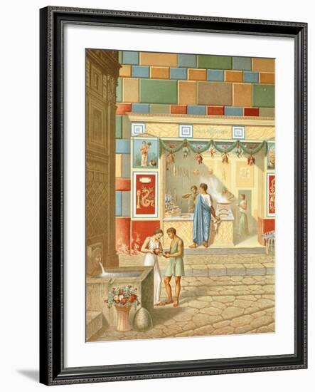 Reproduction of a Shop Near the Fountain of Mercury-Fausto and Felice Niccolini-Framed Giclee Print