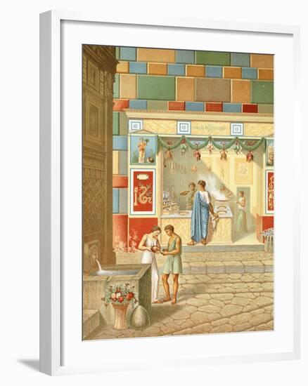 Reproduction of a Shop Near the Fountain of Mercury-Fausto and Felice Niccolini-Framed Giclee Print