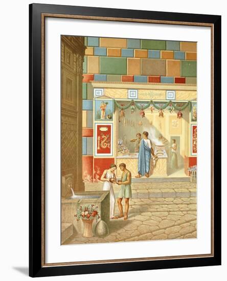 Reproduction of a Shop Near the Fountain of Mercury-Fausto and Felice Niccolini-Framed Giclee Print