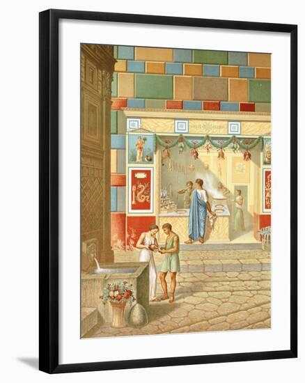 Reproduction of a Shop Near the Fountain of Mercury-Fausto and Felice Niccolini-Framed Giclee Print