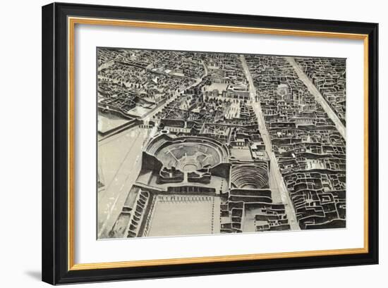 Reproduction of a View with the Theatre-Fausto and Felice Niccolini-Framed Giclee Print