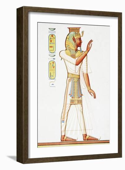 Reproduction of Fresco at Ancient Thebes, Depicting Standing Ramses III-null-Framed Giclee Print