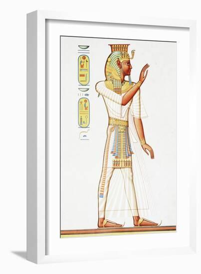 Reproduction of Fresco at Ancient Thebes, Depicting Standing Ramses III-null-Framed Giclee Print