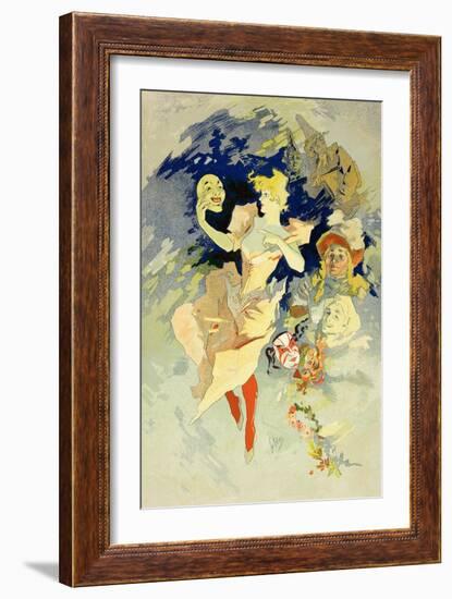 Reproduction of "La Danse," 1891-Jules Chéret-Framed Giclee Print