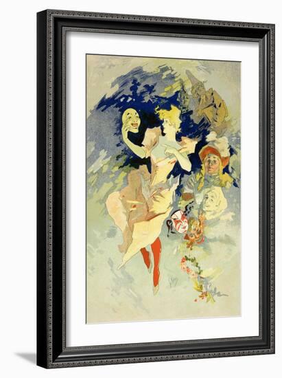 Reproduction of "La Danse," 1891-Jules Chéret-Framed Giclee Print