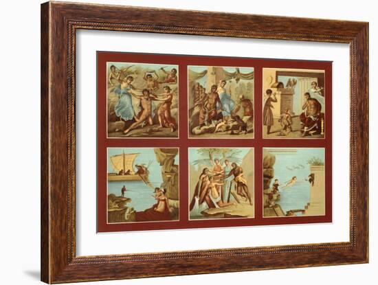 Reproduction of Some Frescoes Depicting Mythological Subjects-Fausto and Felice Niccolini-Framed Giclee Print