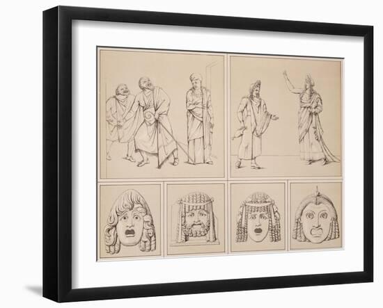 Reproduction of Some Murals Depicting Tragic Scenes and Other Tragic Masks-Fausto and Felice Niccolini-Framed Giclee Print