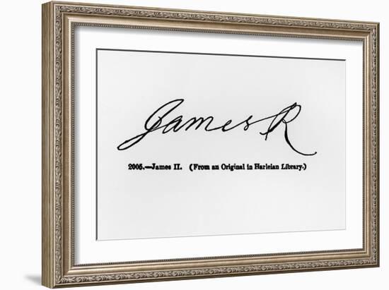 Reproduction of the Signature of James II-null-Framed Giclee Print