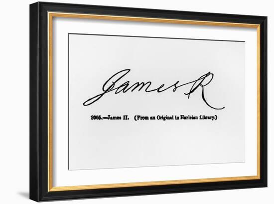 Reproduction of the Signature of James II-null-Framed Giclee Print