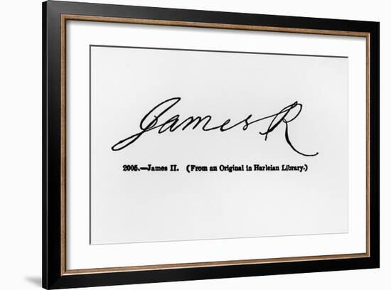 Reproduction of the Signature of James II-null-Framed Giclee Print