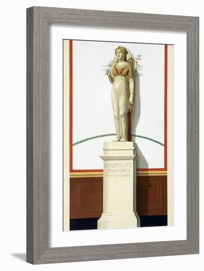 Reproduction of the Statue of Isis, from the Houses and Monuments of Pompeii-Fausto and Felice Niccolini-Framed Giclee Print