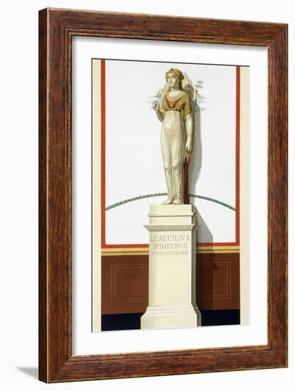 Reproduction of the Statue of Isis, from the Houses and Monuments of Pompeii-Fausto and Felice Niccolini-Framed Giclee Print